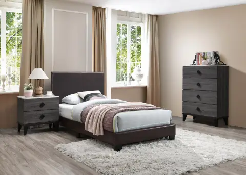 Twin Bed, Brown