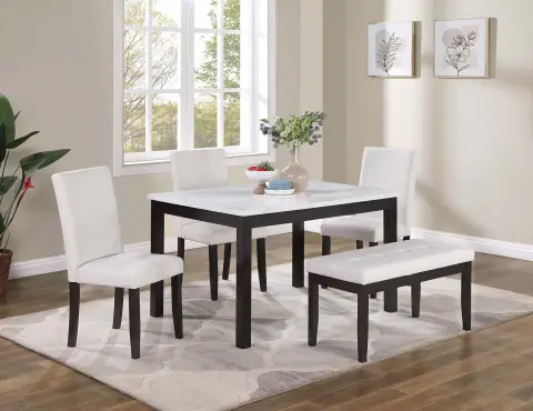 5-Pcs Dining Set, White