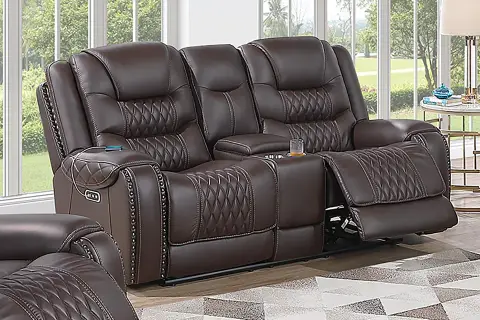 Power Reclining Loveseat, Chocolate