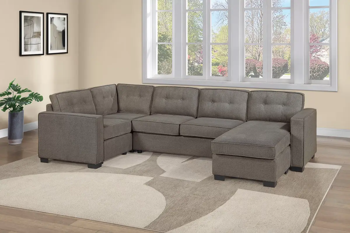 3-Piece Sectional Set, Mocha