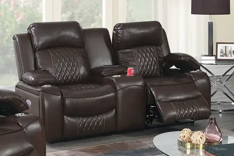 Power Reclining Loveseat, Brown