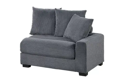 Right Arm Facing Chair, Dark Gray