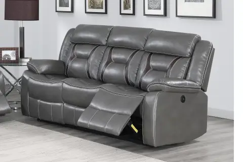Power Reclining Sofa, Gray