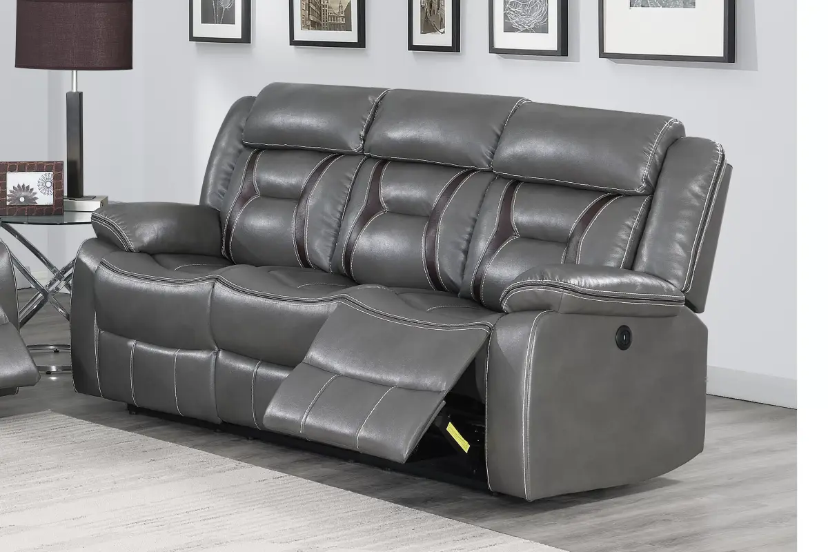 Power Reclining Sofa, Gray