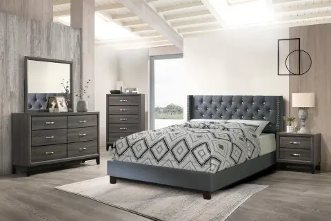Full Bed, Blue Gray
