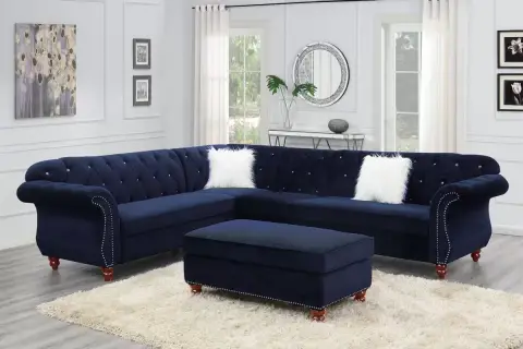 4-Piece Sectional Set, Indigo