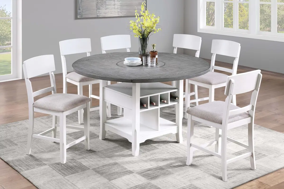Counter Height Table, Antique White