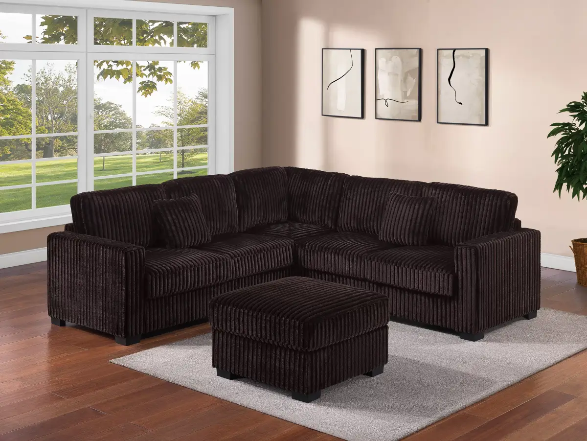 4-Piece Sectional Set, Coffee