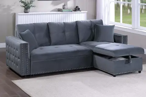 Convertible Sectional, Smoke