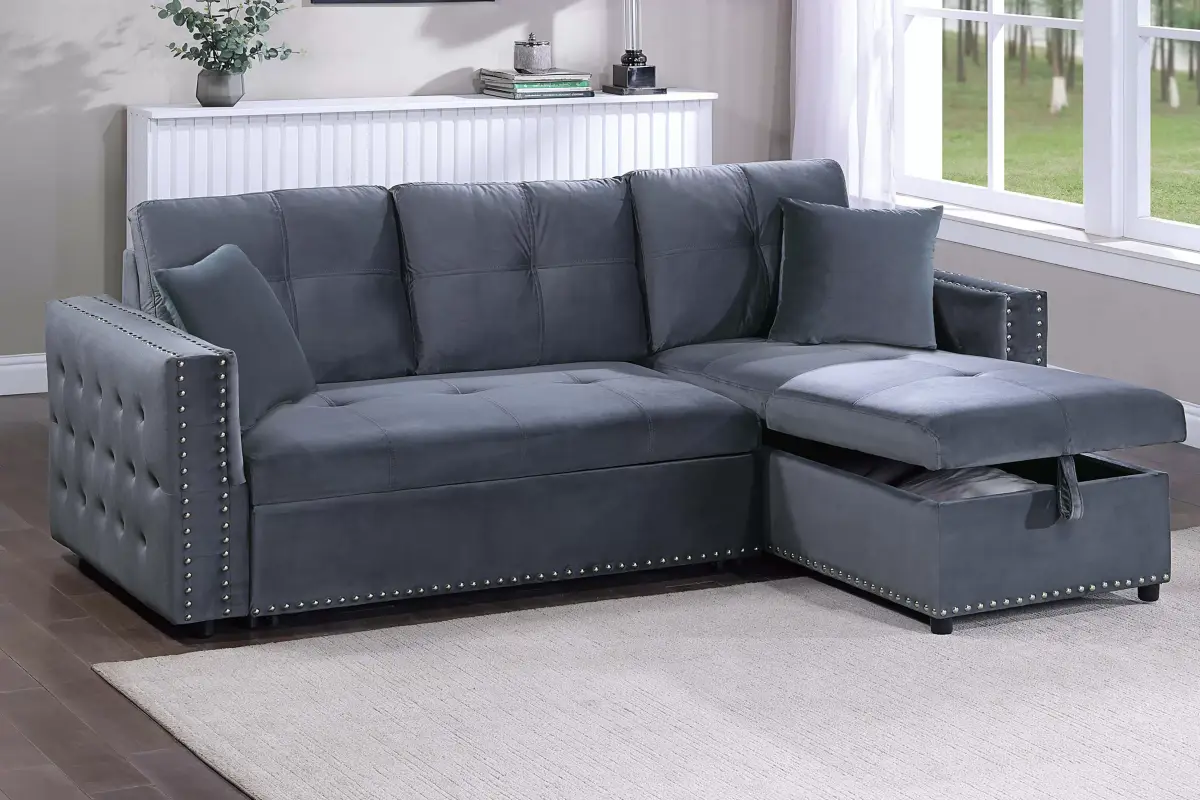 Convertible Sectional, Smoke
