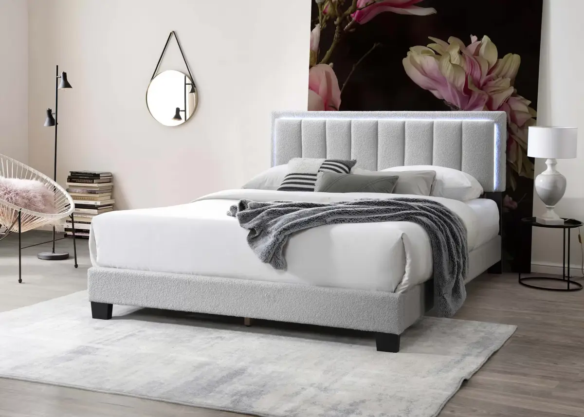 Full Bed, Light Gray
