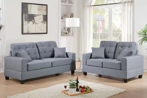 2-Piece Sofa Set, Gray