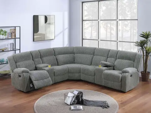 Manual Motion Sectional, Smoke