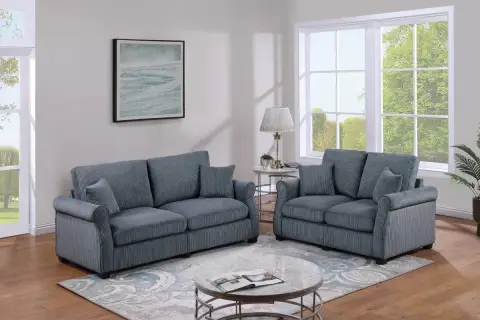 2-Piece Sofa Set, Dark Gray