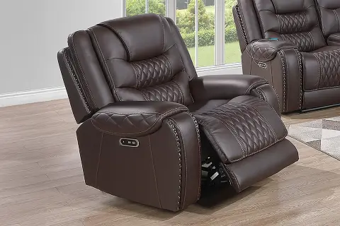 Power Recliner Single, Chocolate