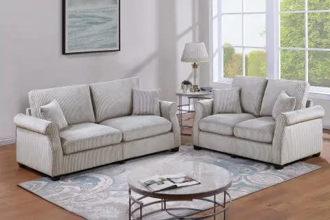 2-Piece Sofa Set, Ivory
