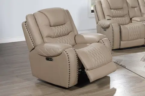 Power Recliner Single, Toffee