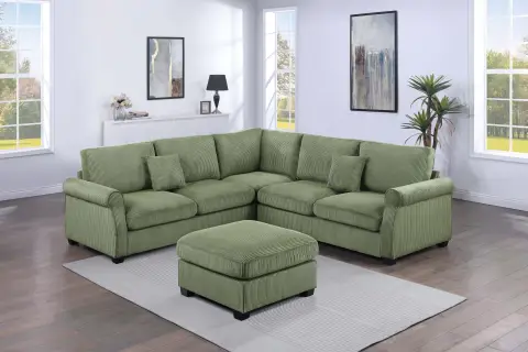 4-Pcs Sectional, Sage