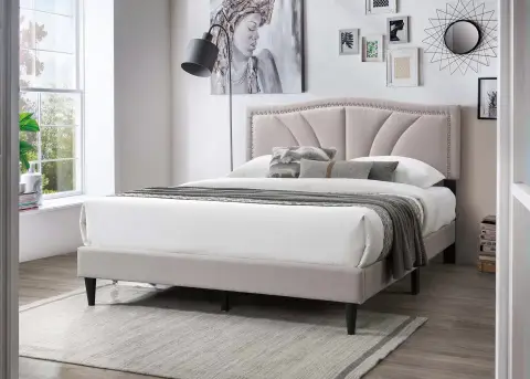 Full Bed, Light Brown