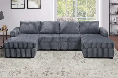 3-Piece Sectional Set, Dark Gray