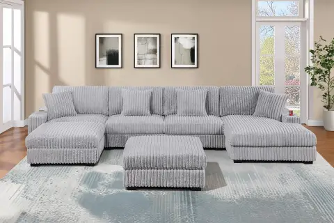 6-Piece Modular Set, Mink Gray