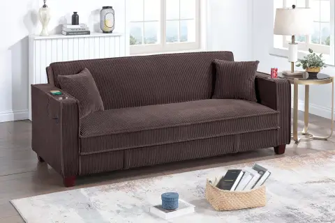 Convertible Sofa, Chocolate