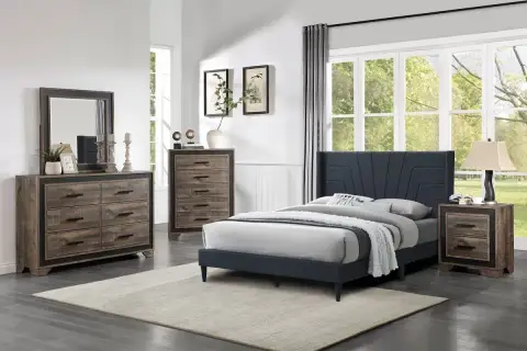 California King Bed, Charcoal