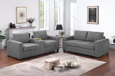 2-Piece Sofa Set, Smoke