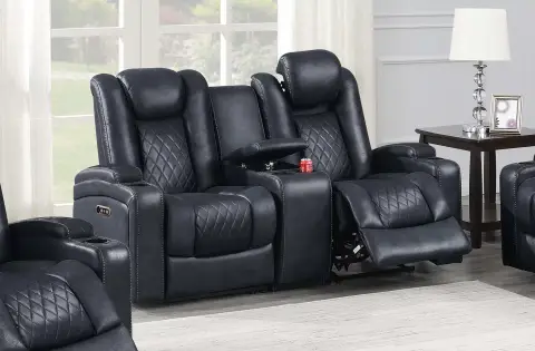 Power Reclining Loveseat, Ink Blue