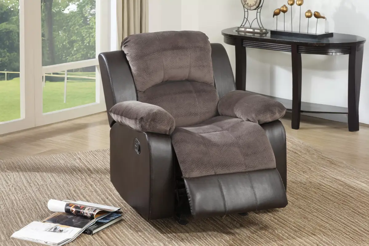 Glider Recliner, Chocolate + Espresso