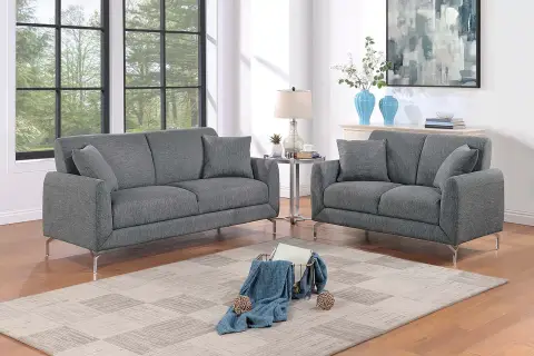 2-Piece Sofa Set, Dark Gray