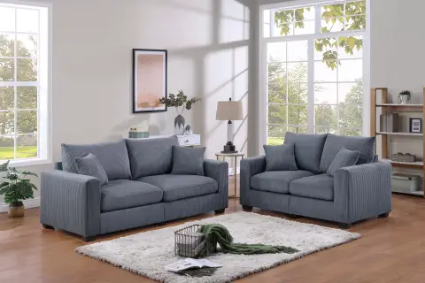 2-Piece Sofa Set, Dark Gray
