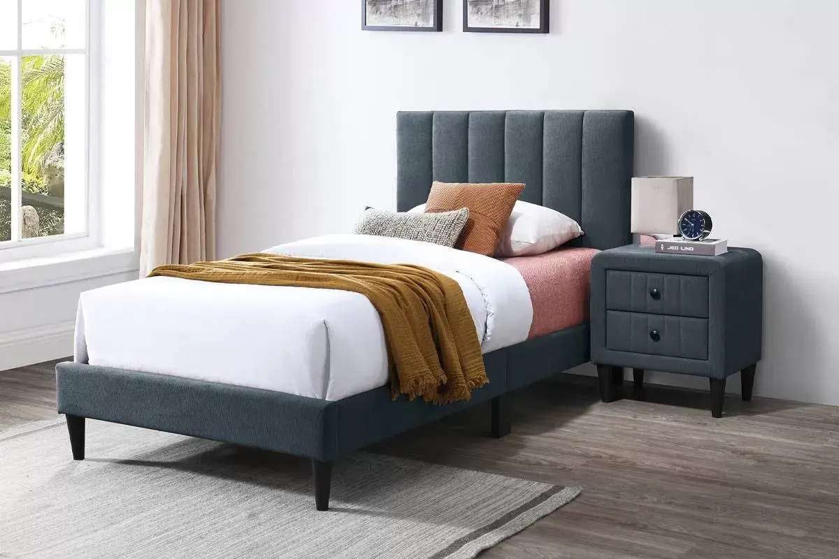 Twin Bed, Charcoal