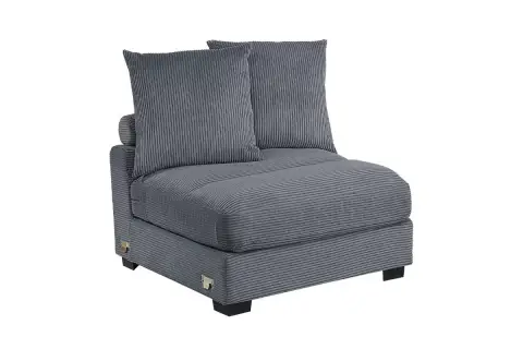 Armless Chair, Dark Gray