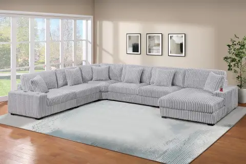 6-Piece Modular Set, Mink Gray
