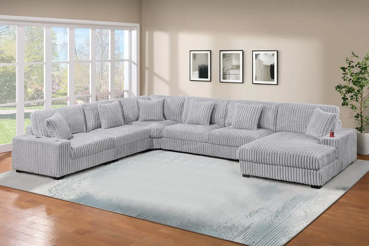 6-Piece Modular Set, Mink Gray