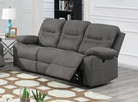 Power Reclining Sofa, Slate Blue