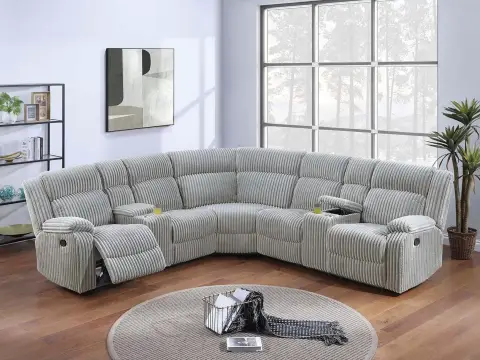 Manual Motion Sectional, Ash
