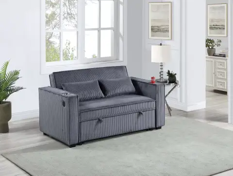 Convertible Sofa, Dark Gray