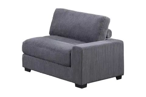 Right Arm Facing Chair, Gray