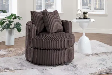 Swivel Chair, Chocolate