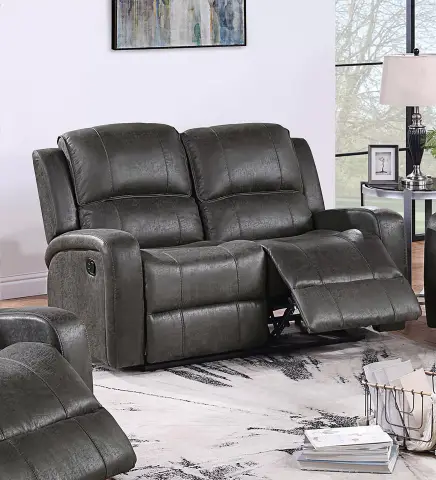 Manual Reclining Loveseat, Smoke