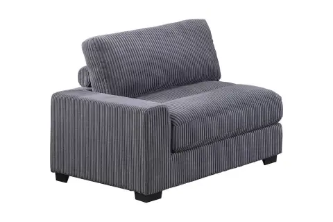 Left Arm Facing Chair, Gray