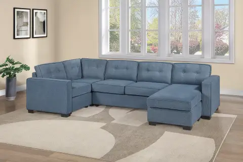 3-Piece Sectional Set, Blue