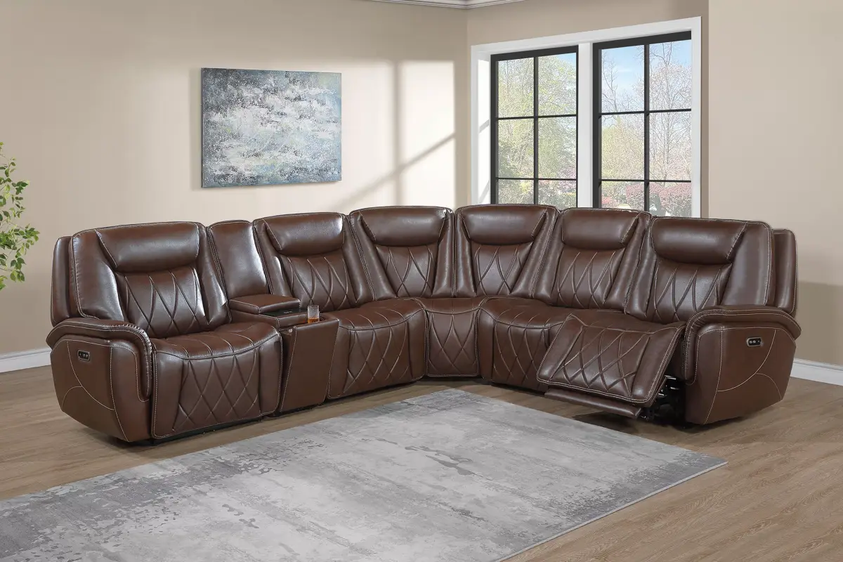 Power Motion Sectional, Coffee