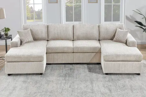 3-Piece Sectional Set, Ivory