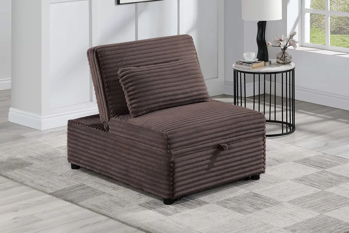 Convertible Sofa, Chocolate
