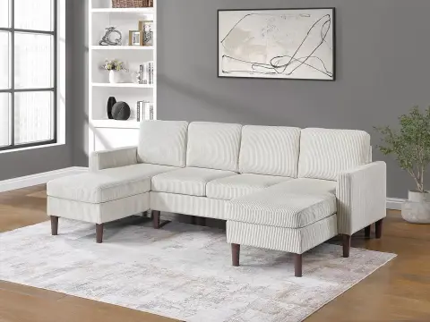 3-Piece Sectional Set, Beige