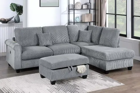 3-Piece Sectional Set, Fog
