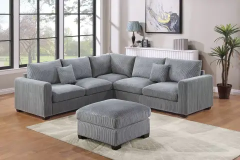 4-Pcs Sectional, Fog